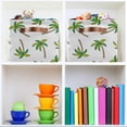 thumbnail image 6 of Coolnut Large Foldable Storage Bin Tropical Palm Trees Fabric Storage Baskets Collapsible Decorative Baskets Organizing Basket Bin with PU Handles for Shelves Home Closet-1Pack Decor Gifts, 6 of 7