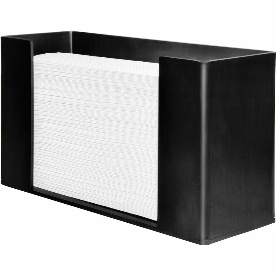 Genuine Joe Solutions Acrylic 12” x 9” x 3” Paper Towel Holder with Paper Towels