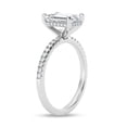thumbnail image 2 of Meryn Jewel 1.87 Ct Hidden Halo Diamond Ring - Emerald Cut Lab Created Diamond Wedding Ring for Her - 14K White Gold Plated Engagement Jewelry - Promise Ring - Gift for Her Special Celebrations, 2 of 6