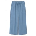 thumbnail image 2 of SRZYMJ Men's Cotton Joggers Sweatpants Men's All Season Casual Pant Solid Color Fashion Trouser with Beach Pockets Straight Fit Comfortable Overalls for, 2 of 7