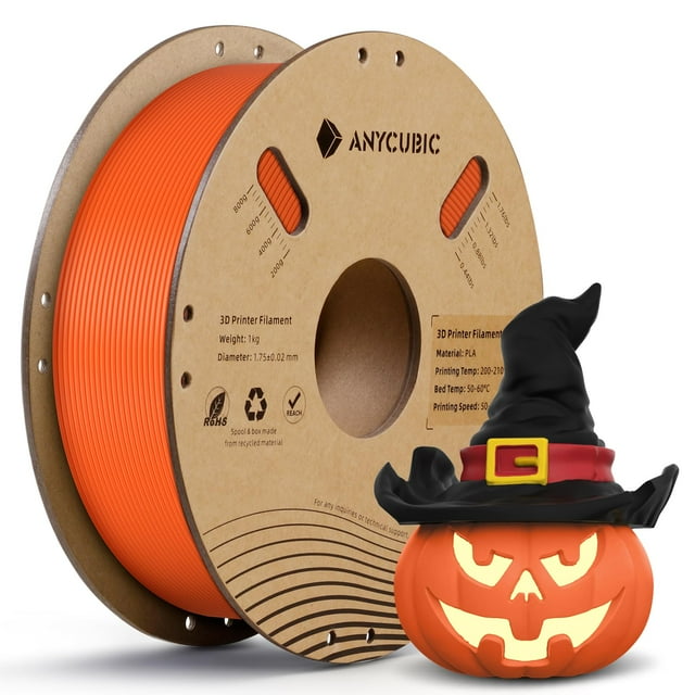 Filamento para impresora 3D ANYCUBIC PLA de 1,75 mm, bobina de 1 kg, color naranja