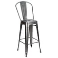 thumbnail image 2 of Tolix Bar Stool Charcoal - Hi Gloss - With Back, 2 of 8