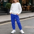 thumbnail image 6 of DJDLJWCJ Boys Sweatsuit Set 2 Piece Long Sleeve Pullover Sweatshirt and Stretch Soft Joggers Sweatpants Blue Size 5, 6 of 10