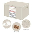 thumbnail image 5 of Deago Clothes Storage Bag Foldable Large Capacity Storage Bin Closet Organizer with Reinforced Handle Clear Window for Comforters, Blankets, Bedding, 5 of 9
