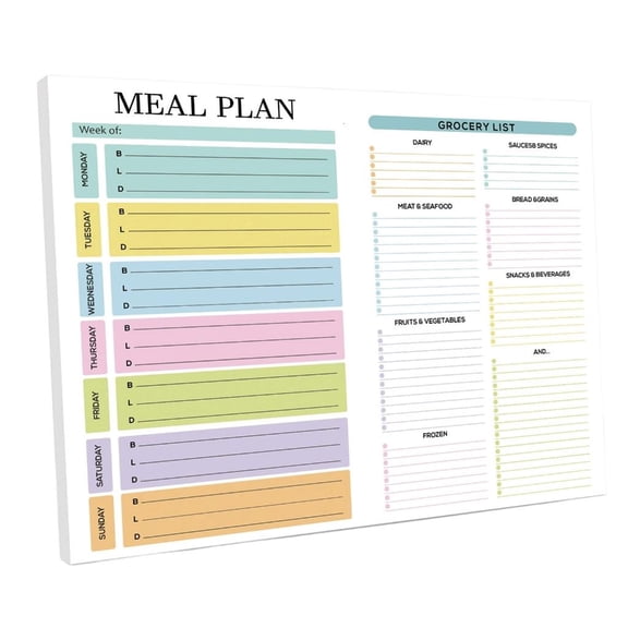 Fridge Weekly Meal Planner 52 Sheets Lined Weekly Journal Notebook for Dinner Breakfast Meal Planning