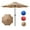 Khaki, variant on edx 9-FT Outdoor Patio Umbrella with Push Button Tilt and Crank, Patio Table Market Umbrella with 8 Sturdy Ribs UV Protection Waterproof for Garden, Deck, Backyard, Pool, Blue