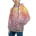 thumbnail image 2 of Fotbe Leopard Skins And Heads Pattern Youth Pullover Hooded Sweatshirt, Boys Hoodie, Kangaroo Pocket Hoodie for Kids Girls -Medium, 2 of 6