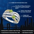 thumbnail image 2 of Gem Stone King 925 Silver and 10K Yellow Gold Green Peridot and Lab Grown Diamond Engagement Ring for Women | 1.02 Cttw | Round 4MM | August Birthstone | Size 7, 2 of 6