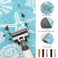 thumbnail image 5 of Round Rugs 4Ft, Starfish Aqua Blue Coastal Round Area Rug Washable Indoor Throw Carpet, Summer Nautical Shell Beach Soft Non Slip Circle Rug for Kitchen Nursery Room Home Decor Aesthetic, 5 of 8
