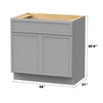 thumbnail image 3 of Vanity Art 33" W Birch Plywood Freestanding Single Base Storage Cabinet with Soft Close Doors, 3 of 9