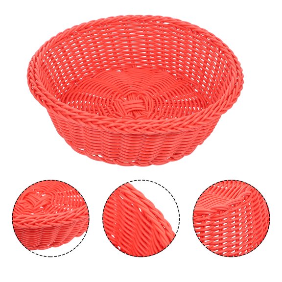 Masteelf Red Plastic Serving Tray for Snacks and Fruit Storage HighQuality Design Ideal for Home Use 13.5 x 10.5 Inches