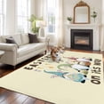 thumbnail image 3 of Beige Gnomes Easter Area Rug 6x9 Washable Rug Non Slip Eggs Botanical Carrot Pastoral Large Area Rug Soft Stainresistant Indoor Floor Carpet for Living Room Bedroom Home Office Dining Room Nursery, 3 of 7