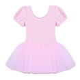 thumbnail image 7 of Alvivi Kids Girls Mesh Short Sleeves Leotard  Ballet Dance Gymnastics Dress 3-12, 7 of 7