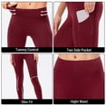 thumbnail image 2 of Pantalones de mujer 2 pcs Mujeres Leggings de yoga de cincha alta para la mujer Pants de ejercicio caliente Pantalones de yoga yoga con bolsillos, 2 of 8
