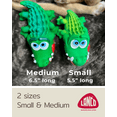 thumbnail image 6 of Lucas b. Natural Dog Toys Crocodile Sensory Toy with Squeaker, Green, Medium, 6 of 9