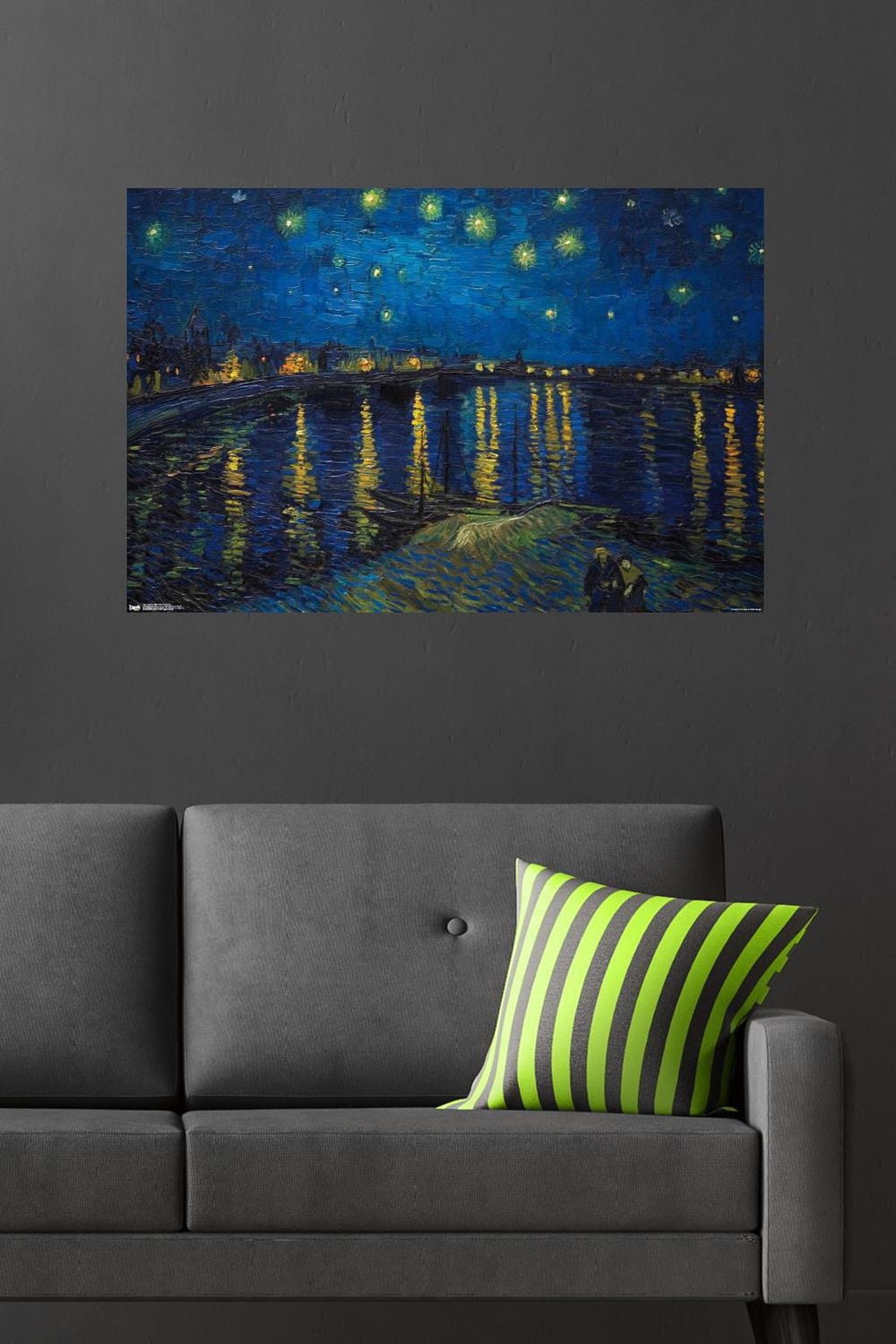 Starry Night over The Rhone by Vincent van Gogh Wall Poster, 22.375" x 34"