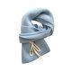 thumbnail image 4 of Bufanda elegante y suave para mujer, regalo de otoño, color liso, resistente al viento y al clima. Azul, 4 of 9