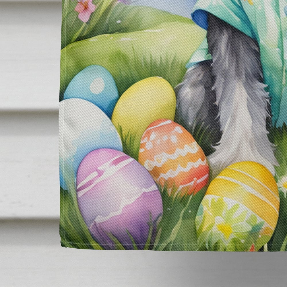 Schnauzer Easter Egg Hunt House Flag 28 in x 40 in