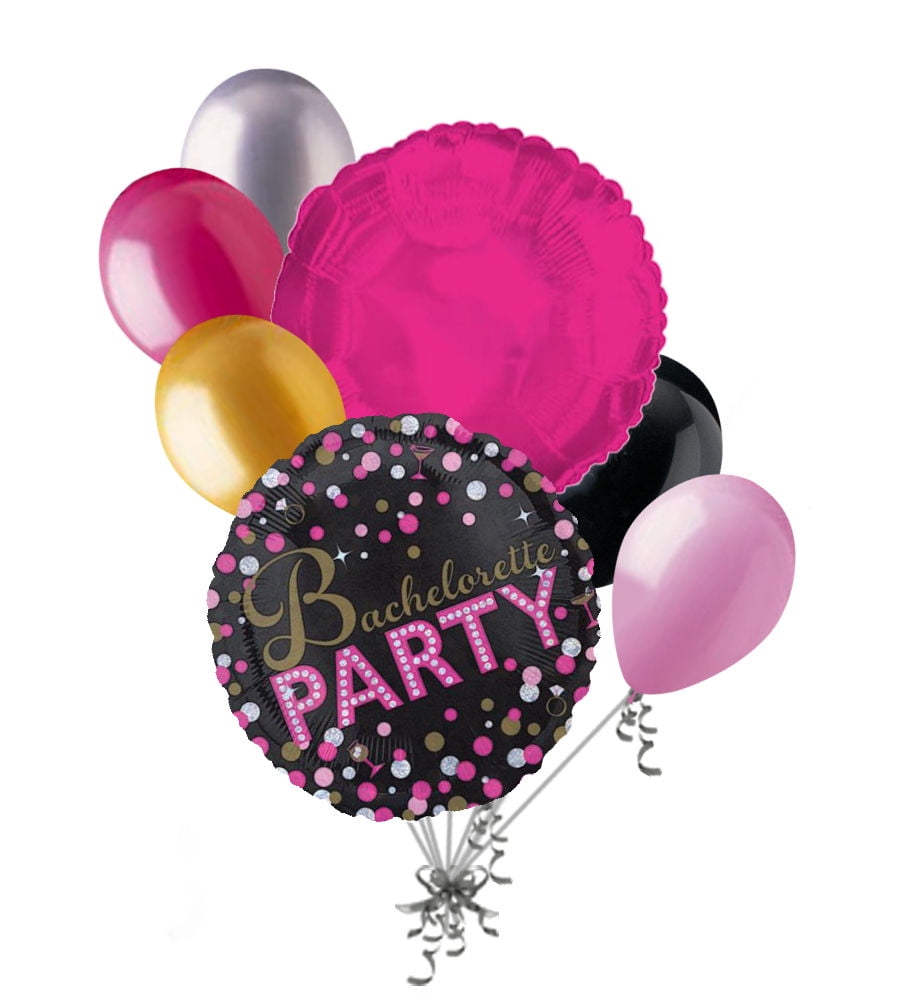7 pc Bachelorette Sparkle & Sassy Balloon Bouquet Party Decoration Bridal Shower