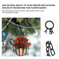 thumbnail image 4 of Hanging Basket Design Flower Holder Iron Wall Ornament Plant Display Rack, 4 of 4