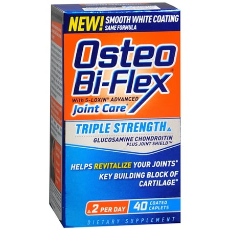Sundown Glucosamine Chondroitin Double Strength - Osteo Bi-Flex Glucosamine Chondroitin Triple Strength Caplets, By Sundown - 40 Ea