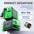 thumbnail image 2 of 3-in-1 Retractable Fast Charger, Foldable Wall Adapter with 4-in-1 Multi Charging Cable, 2 of 7