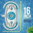 thumbnail image 3 of U.S. Pool Supply 16" Weighted Pool Vacuum Head with Nylon Side Bristles, Swivel Hose Connection, EZ Clip Handle - Connect 1-1/4", 1-1/2" Hose - Scrub Clean, Remove Debris - Safe for Vinyl Lined Pools, 3 of 6