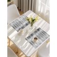thumbnail image 5 of Grey Placemats Set of 4, Modern Abstract Art Ombre Striped Placemats for Dining Table, Place Mats for Kitchen Tabletop, Waterproof Wipeable Dining Table Mats Set, 5 of 9