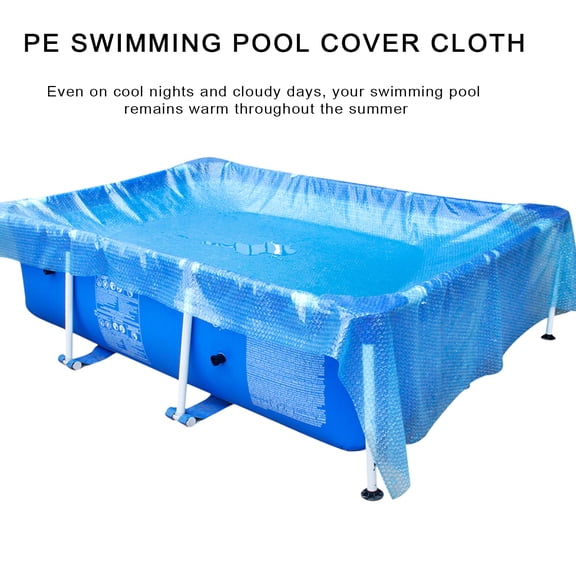 HomeLife 1pc Cover for Rectangle Swimming Pool Waterproof UV Resistant All Weather Universal Easy to Install Swimming Pool Protective Cover