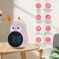 thumbnail image 3 of Digital Alarm Clock (Pink) Kids Bedside Alarm Clocks with 6 Ringtones, Non-Ticking Table Clocks with LED Day of the Week Display and USB Rechargeable for Bedroom, 3 of 5