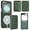 Green, variant on For Samsung Galaxy Z Flip 5 Case with Credit Card Holder,for Samsung Galaxy Z Flip 5 Premium Leather Phone Case Removable Wallet Compatible with MagSafe,Wallet Detachable 2-in-1 Women Men,Gray