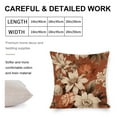 thumbnail image 2 of Cool Pillow Cases Terracotta Floral Spring Botanical Flower Print Rust Pillow Protector 16"x16" Botanical Flowers Spring Zippered Pillow Cover Decor for Sofa Couch, 2 of 7