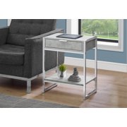 Monarch Specialties Accent Table, Side, End, Nightstand, Lamp, Living Room, Bedroom, Grey Laminate