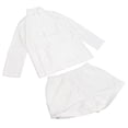 thumbnail image 1 of Trajes De Pantalones Cortos De 2 Piezas De Chaquetas, Para Mujeres Abiertas, Trabajo De Trabajo, Chaquetas Laterales, Fragmentos De Color Puro, Rechazan El Collar Para La Vida, 1 of 7