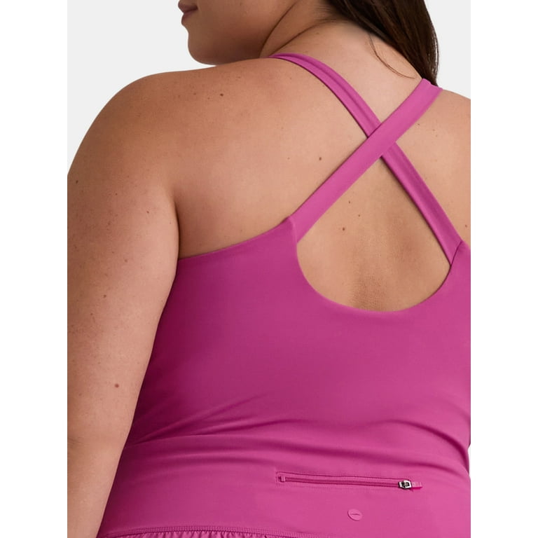 Avia Women's and Women's Plus Active Bodysuit with Built-in Avia Women's and Women's Plus Active Bodysuit with Built-in