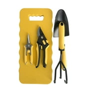Expert Gardener Gardening Tools Metal Set 5 Piece- Black and Yellow