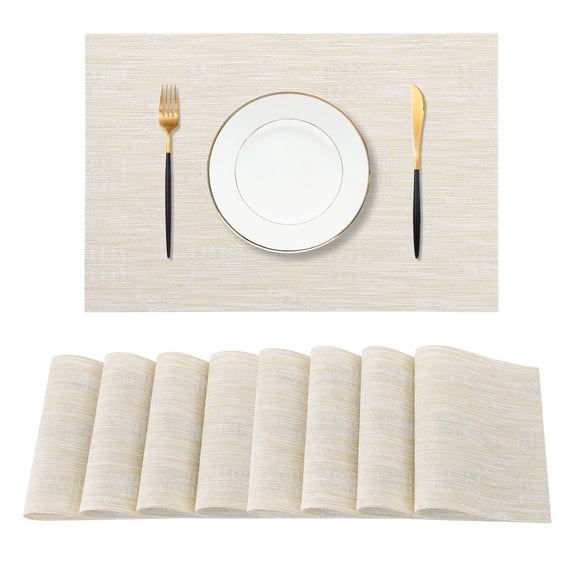 Set de 8 Individuales Leetaltree Trigo Resistentes al Calor y Antideslizantes