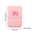 thumbnail image 3 of Linnome Small Travel Leather Folding Makeup Mirror Compact with Bow Design - Mini Portable Vanity Cosmetic Mirror for Women - Travel-Friendly Foldable Pocket Mirror for Purse Handbag, 3 of 6