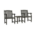 thumbnail image 5 of Renaissance Outdoor Patio Wood 3-Piece Conversation Set, 5 of 5