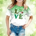 thumbnail image 2 of FhsagQ T-Shirt Imprimé pour Enfants, Col Rond, Manches Courtes, pour Garçons et Filles, Taille 10, Été, Vert, 6-7 Ans, 2 of 4