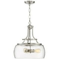 thumbnail image 5 of Franklin Iron Works Charleston Satin Nickel Pendant Chandelier 16" Wide Modern Seeded Clear Glass 3-Light LED Fixture for Dining Room Kitchen Island, 5 of 8