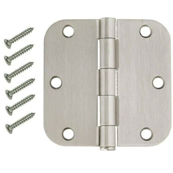 Y&Y Decor 30 Pack 3.5" Satin Nickel Interior Door Hinges with 5/8" Radius Hinge