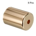 thumbnail image 3 of Uxcell Flat Decorative Lamp Base Holder Cover Sleeve E26/E27 Lamp Socket Cup Gold Tone 6 Pack, 3 of 6