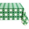 thumbnail image 2 of TRHOO-Waterproof Checkered Tablecloth for St Patrick's Day, 60 x 120 Inch - Fabric Rectangle Spring Table Cloth for Dining and Outdoor Picnic, Green and White Gingham, 2 of 3