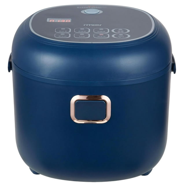 Olla de Arroz Mini AMIEROUS Azul Portátil para Viaje y Hogar