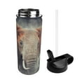 thumbnail image 2 of Sikiie Elephant in Smoke Print 18OZ Insulated Straw Cup, Portable Leak-proof Sports Water Bottle, Stainless Steel Water Cup Suitable for Home and Outdoor, 2 of 8