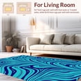 thumbnail image 2 of ODIKA 3'x5' Machine Washable Non-Slip Area Rug, Feathered Plume Cascade Touch Shaggy Covering High Traffic Rug, Blue, 395691, 2 of 7