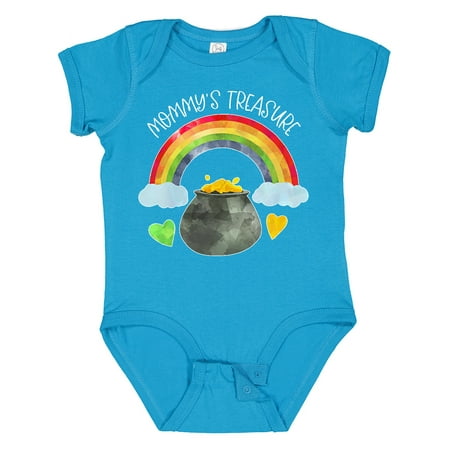 

Inktastic Mommy s Treasure St. Patrick s Day Rainbow and Gold Gift Baby Boy or Baby Girl Bodysuit