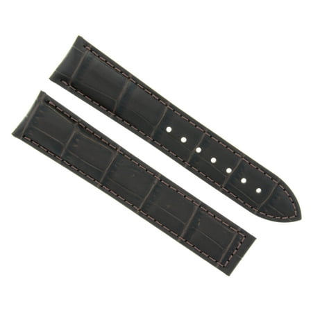 19MM LEATHER STRAP WATCH BAND FOR OMEGA SPEEDMASTER MOON WATCH CLASP D/BROWN