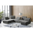 thumbnail image 5 of Mod Seven Piece Gray Fabric Moveable Back and Adjustable Sectional Sofa, 5 of 7